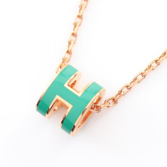 Hermes HERMES MINI POP H Mini Pop Necklace GP (Gold Plated